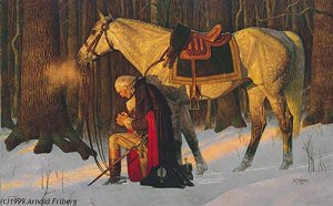 George Washington praying