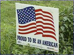 Proud to be an American sign