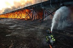 Railroad Trestle Fire