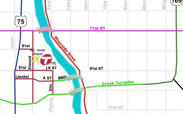 Map of Tulsa, OK